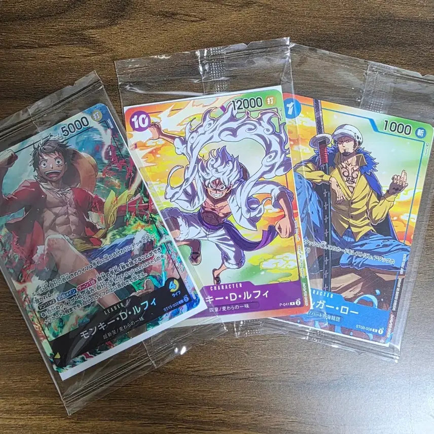 [BUNJANG] One Piece Card Seven Eleven Promo Set (Sealed) - Luffy x2, Law x1 / (미개봉) 원피스카드 세븐일레븐 프로모 3장(루피2장, 로우1장)