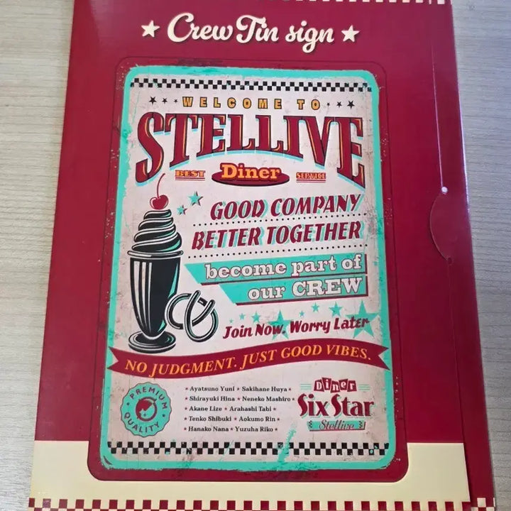 [BUNJANG] Stellive Pop-up Crew Tin Sign / 스텔라이브 팝업 크루 틴사인