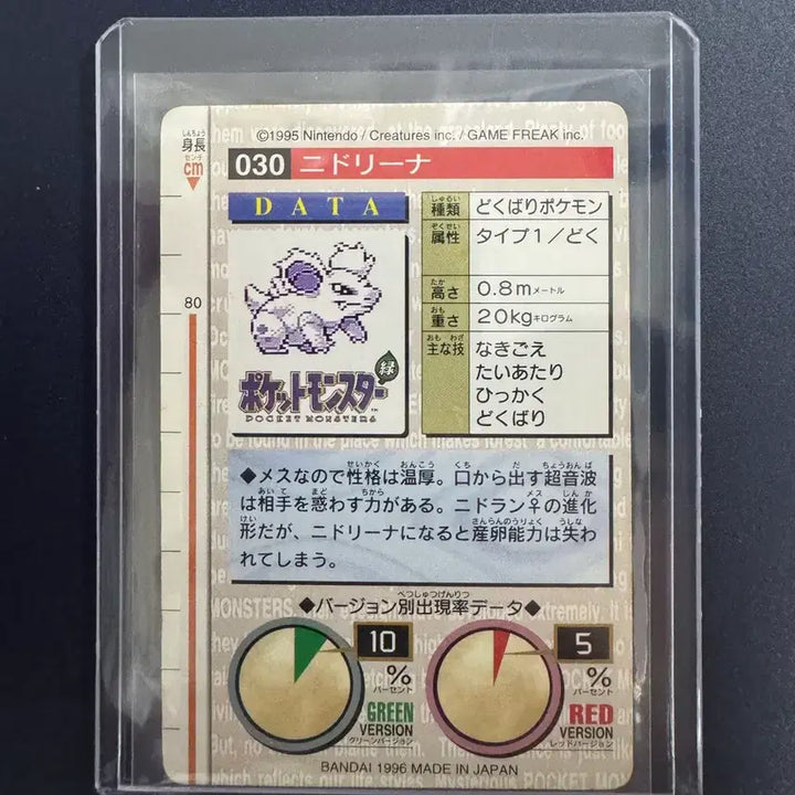 [BUNJANG] Pokemon Card Nidran 1996 / 포켓몬카드 1996 니드런