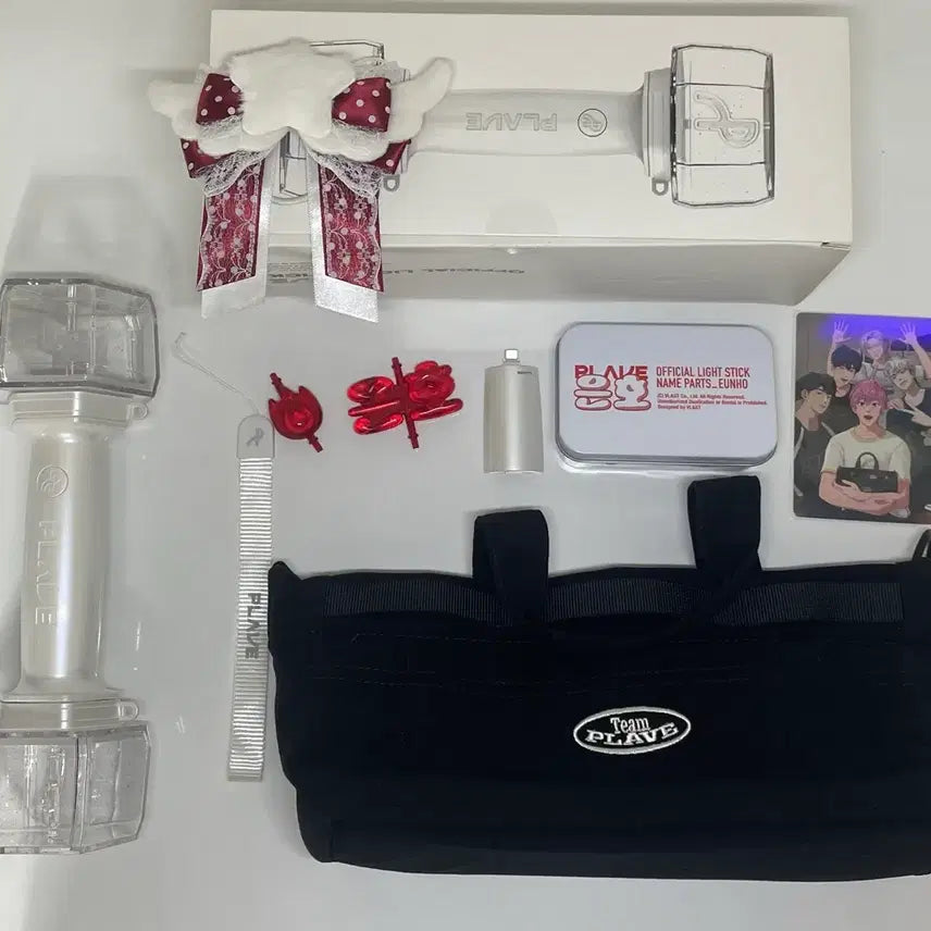 [BUNJANG] P NATION PLAVE Support Light Stick Bundle Set with Parts, Bag, and Ribbon / 일괄) 플레이브 응원봉, 파츠, 가방