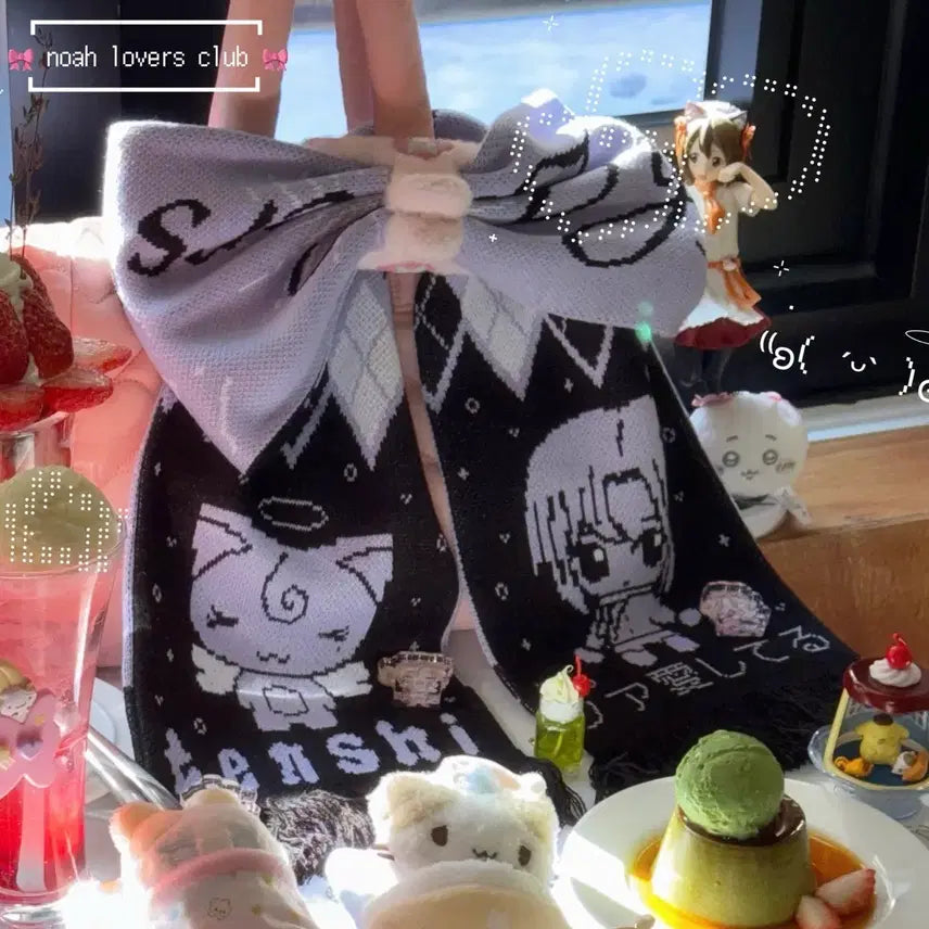 [BUNJANG] PLAVE Noah Knit Muffler / 플레이브 비공굿 노아 니트 머플러 슬로건