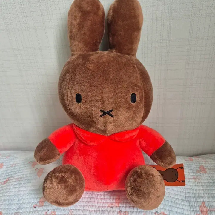 [BUNJANG] Miffy 25cm Brown Plush Toy Red Outfit / 미피인형 25cm