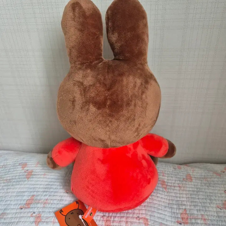 [BUNJANG] Miffy 25cm Brown Plush Toy Red Outfit / 미피인형 25cm