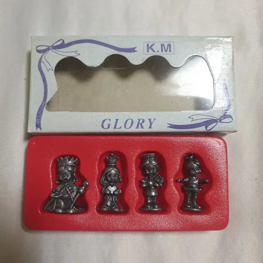 [BUNJANG] Pewter Bronze Decorative Figurines Set of 4 / 주석 청동 장식 인형 4종 세트 새제품 미사용