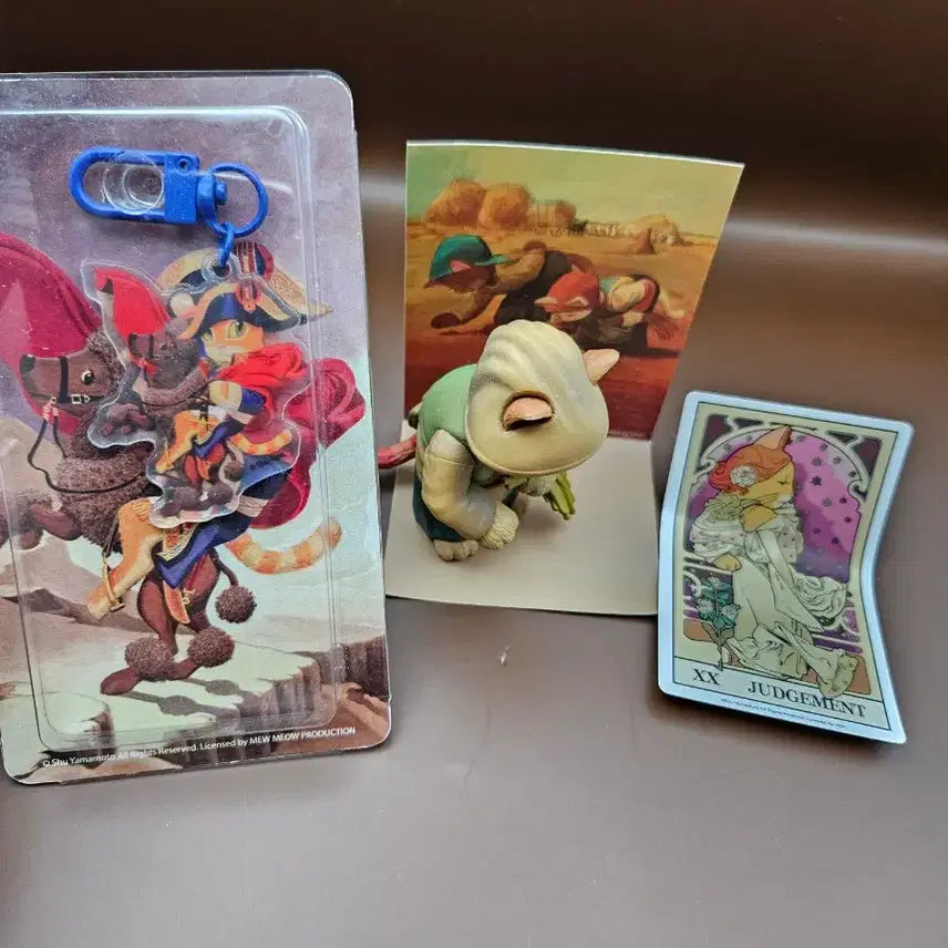 [BUNJANG] Cat Art Cat Figurine and Keyring Set / 캣 아트 고양이 피규어와 키링세트