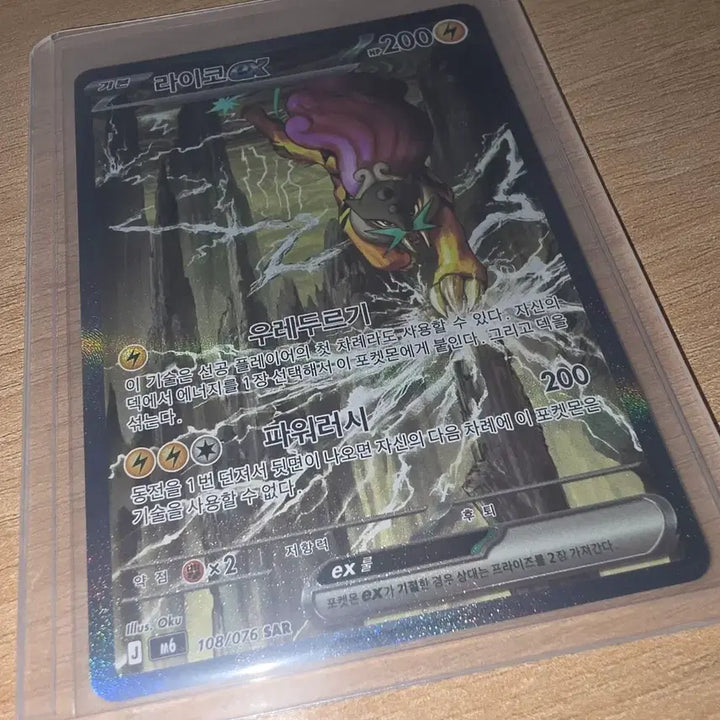 [BUNJANG] Pokemon Card Raikou SAR / 포켓몬카드 스톰에메랄다 라이코 SAR