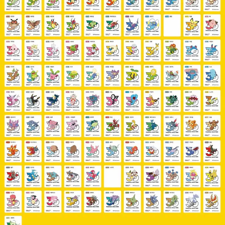 [BUNJANG] Pokemon 30th Anniversary Logo Sticker Collection / 포켓몬 30주년 로고띠부씰 1013종 교환 구매