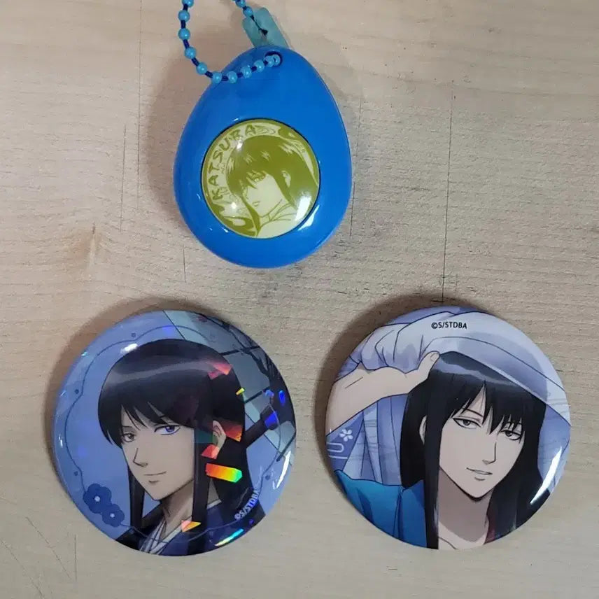 [BUNJANG] Gintama Katsura Voice Egg &amp; Can Badge Bundle / 은혼 카츠라 보이스에그, 캔뱃지 일괄