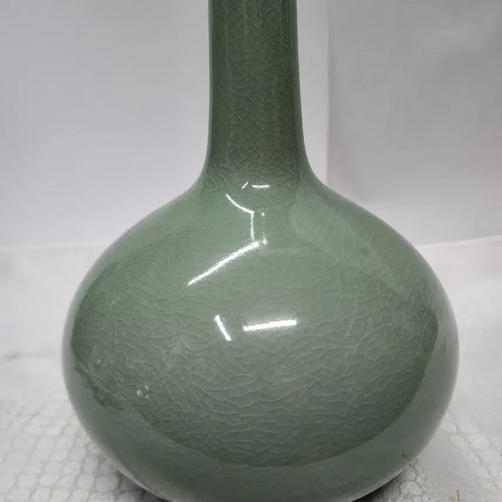 [BUNJANG] Songnam Shin Sang-ho Celadon Square Vase / 송남 신상호 청자 사각 주댕이 도자기 화병