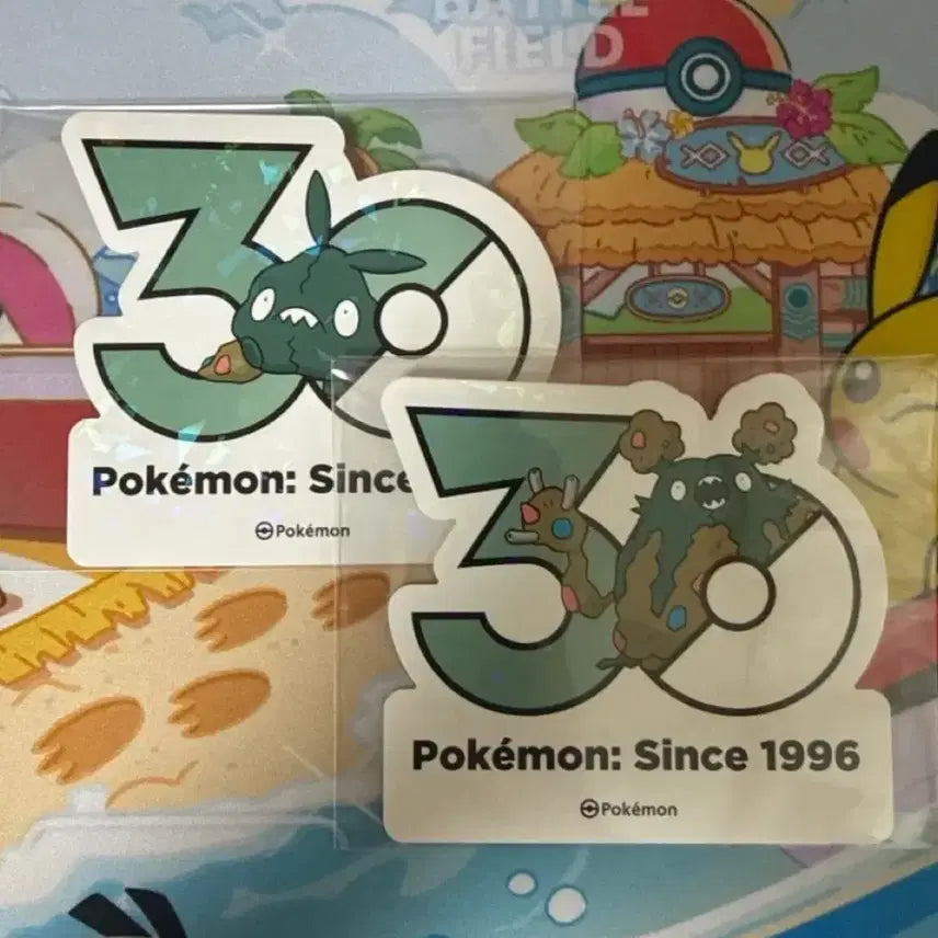 [BUNJANG] Pokemon 30th Anniversary Stickers - Bundle Set / 포켓몬스터 30주년 스티커 - 깨봉이, 더스트나 일괄