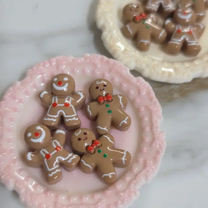 [BUNJANG] Gingerbread Cookie Miniature Set (4 Pieces) / 진저브레드 진저쿠키 미니어처 4개 세트
