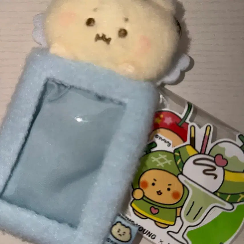 [BUNJANG] Isoi Manggeureojingom Photocard Holder Keyring Sticker Set / 아이소이 망그러진곰 포토카드 포카홀더 키링 스티커 올리브영 올영