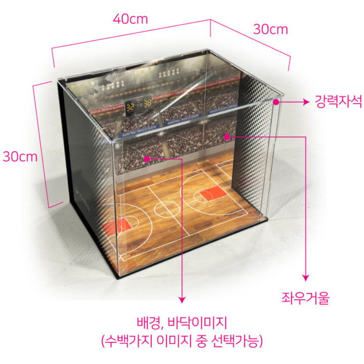 [BUNJANG] Figufield Mini Stage LED Display Case (Black Hangar Background) - Sealed / 피규필드 미니스테이지  (미개봉,새상품)