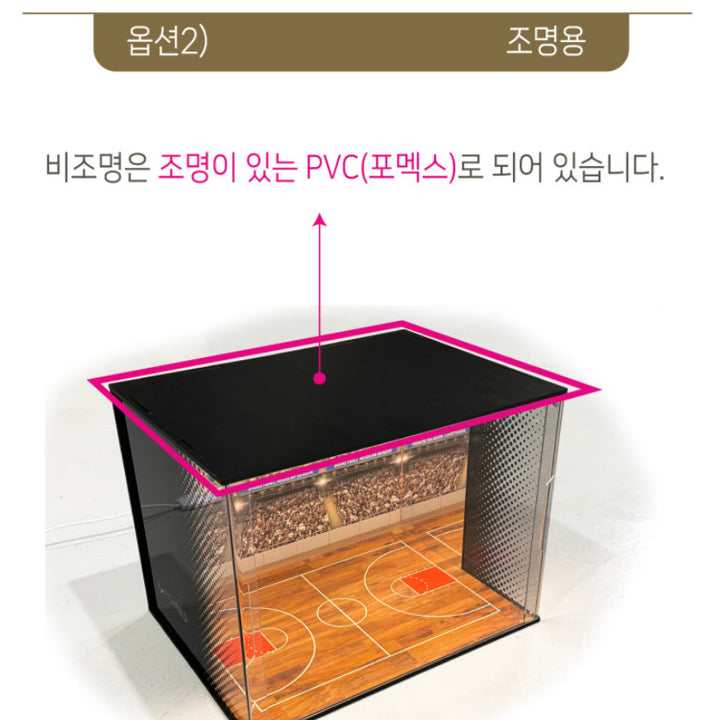 [BUNJANG] Figufield Mini Stage LED Display Case (Black Hangar Background) - Sealed / 피규필드 미니스테이지  (미개봉,새상품)