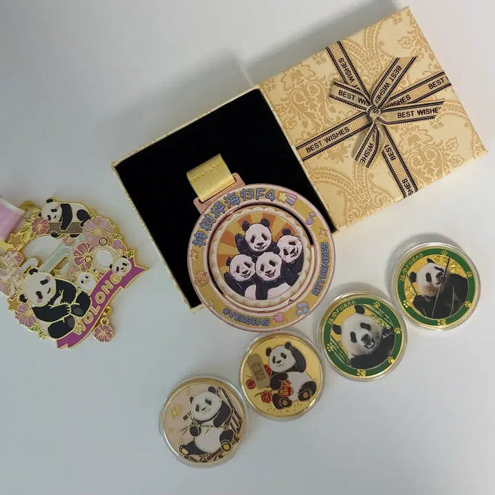 [BUNJANG] Fu Bao AthletePING Limited Edition Coin Medal Bundle Set / 푸바오 선수핑 한정 주화 메달 일괄판매