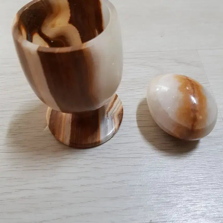[BUNJANG] Natural Onyx Cup and Egg Object / 옥잔과구