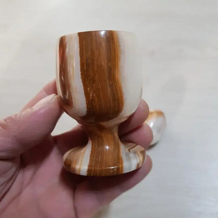 [BUNJANG] Natural Onyx Cup and Egg Object / 옥잔과구
