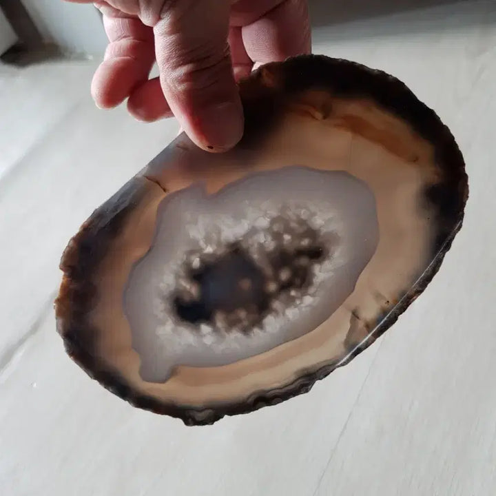 [BUNJANG] Natural Agate Slices (Set of 2) / 천연마노석