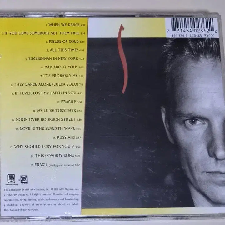 [BUNJANG] Sting Best Of 1984-1994 Unsealed CD / 스팅 - 베스트 (개봉 CD)