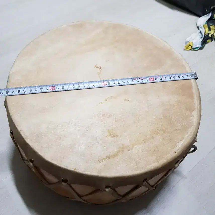 [BUNJANG] Traditional Leather Book with Drumsticks / 전통 가죽북 북채 포함