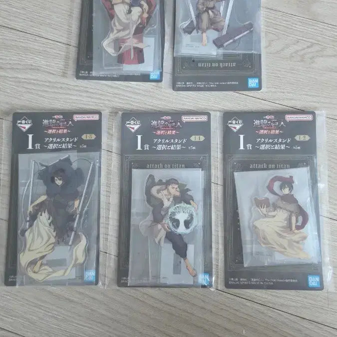 [BUNJANG] Attack on Titan Ichiban Kuji Prize A Acrylic Stand Set / 진격의거인 제일복권 선택과결과  i상 아크릴 5종세트