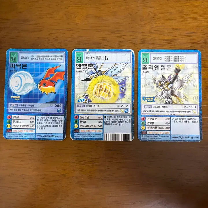 [BUNJANG] Vintage Digimon Card - Patamon, Angemon, HolyAngemon / 고전 구 디지몬 카드 파닥몬 엔젤몬 홀리엔젤몬
