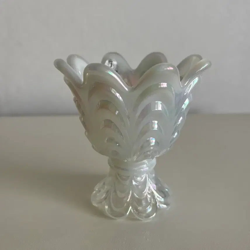 [BUNJANG] Fenton Opal Aurora Candle Holder / 미국 빈티지 펜톤 Fenton 오팔 오로라 캔들 홀더 티라이트