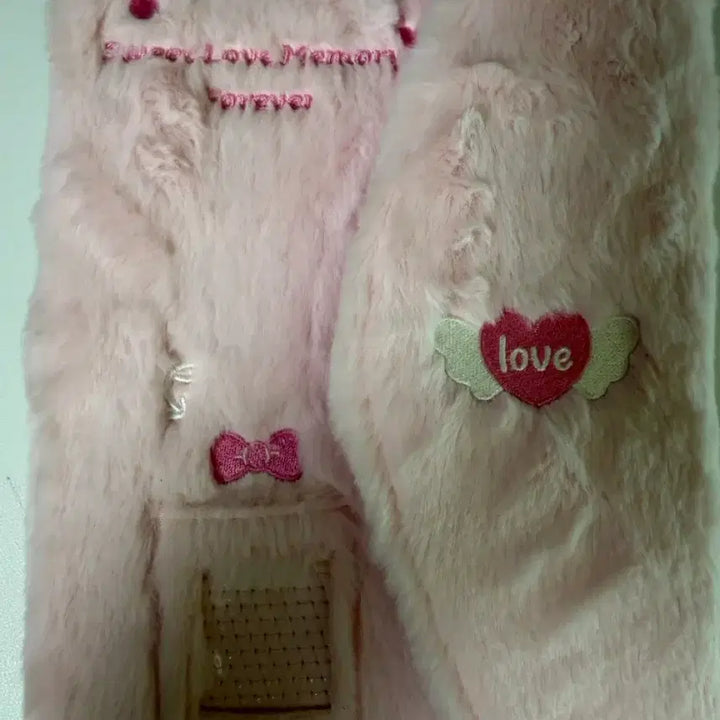 [BUNJANG] Pink Fur Binder Photocard Holder / 핑크 털 바인더 팜 (포토카드 포카 보관)