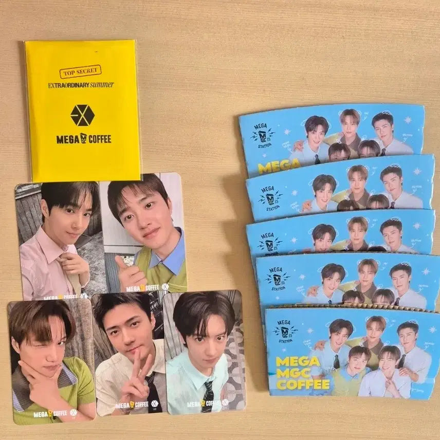 [BUNJANG] EXO Mega Coffee Collaboration Photocard Set / 메가 엑소 포카