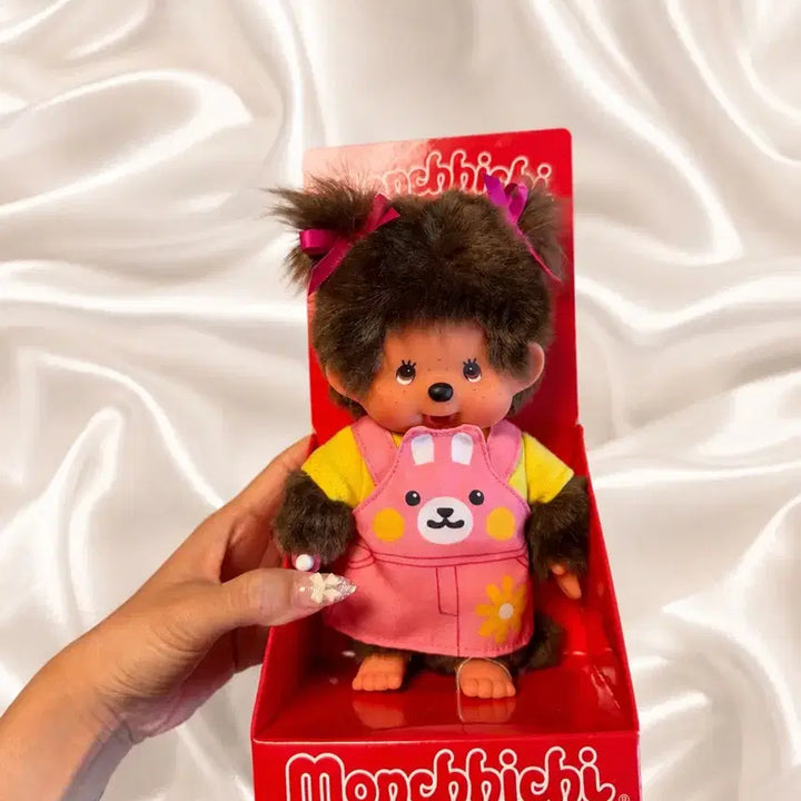 [BUNJANG] Monchhichi Doll with Overalls / 애니멀룩 멜빵 몬치치 인형