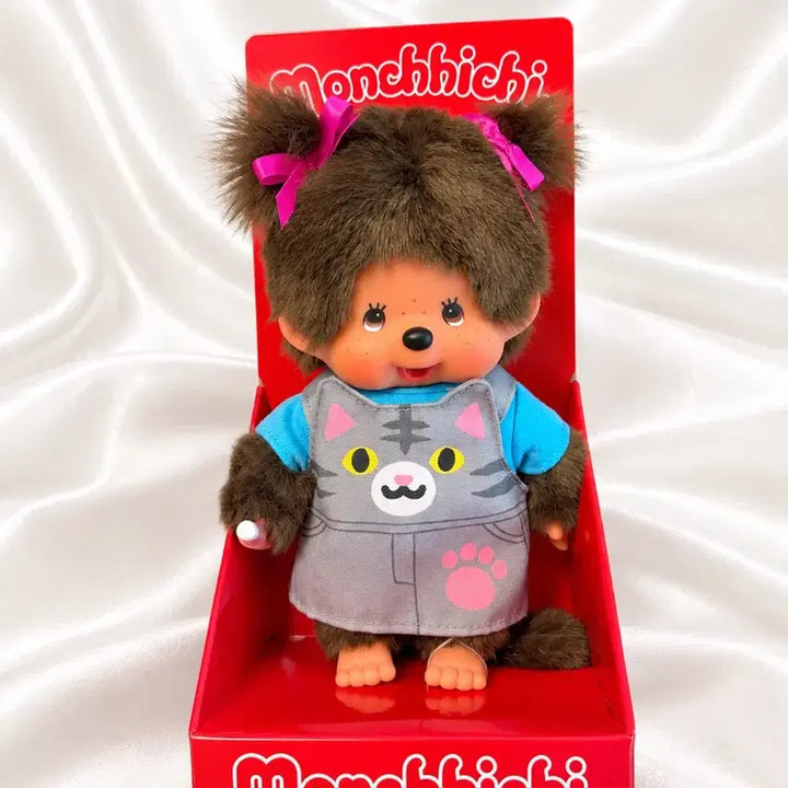 [BUNJANG] Monchhichi Overalls Plush Toy / 애니멀룩 멜빵 몬치치 인형