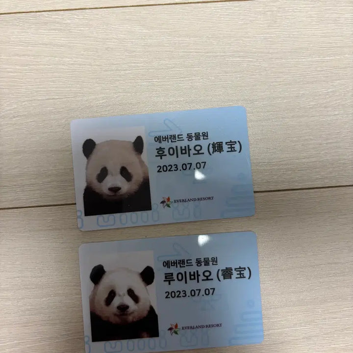 [BUNJANG] Rui Bao Hui Bao Temple Card / 루이바오 후이바오 사원증 카드