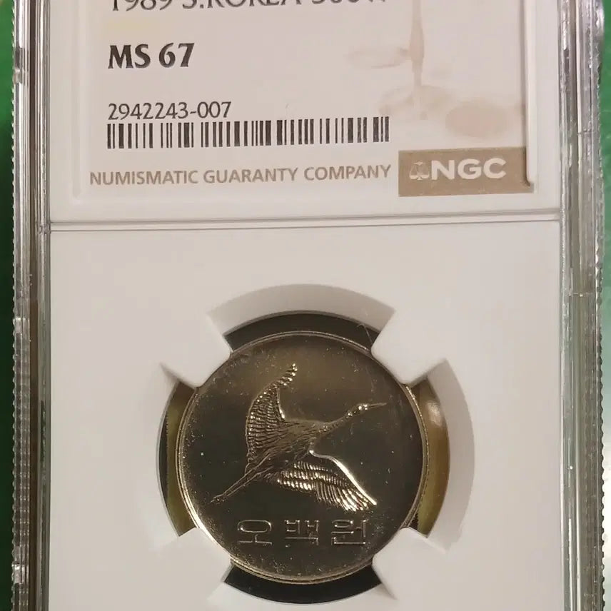 [BUNJANG] 1989 500 Won Coin Grade 67 Uncirculated / 1989년 500원 67등급   미사용
