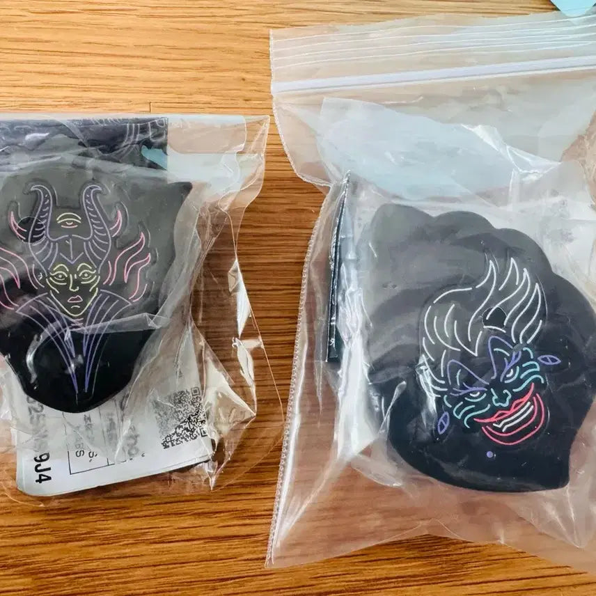 [BUNJANG] Disney Villains Neon Gacha Set (Maleficent, Ursula) / 디즈니 빌런 네온 가챠 2종 일괄(우르슬라 말레피센트)