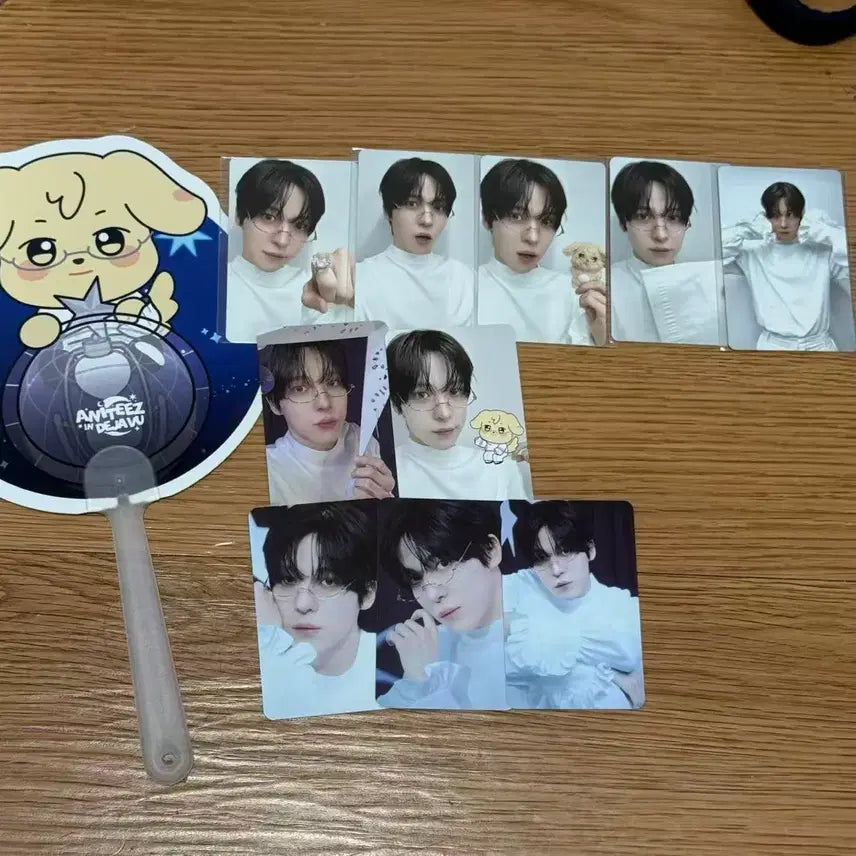 [BUNJANG] Ateez Aniteez Yunho Lucky Draw Photocard Bundle Set / 에이티즈 애니티즈 팝업 윤호 특전 포카 트레카 부채 일괄 양도