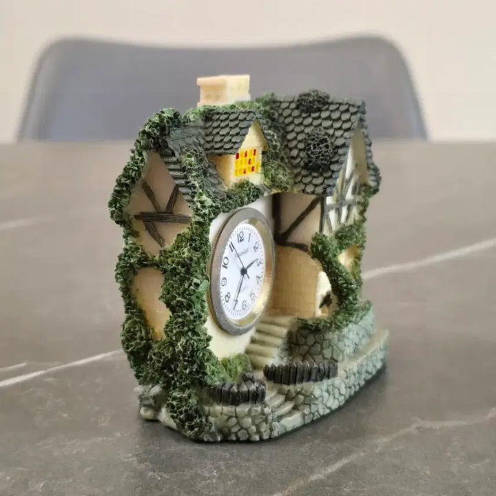[BUNJANG] Cottage Miniature House Table Clock / 코티지 미니어처 하우스 탁상시계