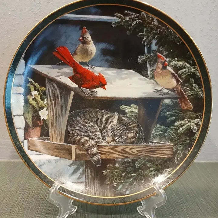 [BUNJANG] Wild Wings Gold Plate with Easel / 와일드윙즈 금장플레이트(이젤포함)