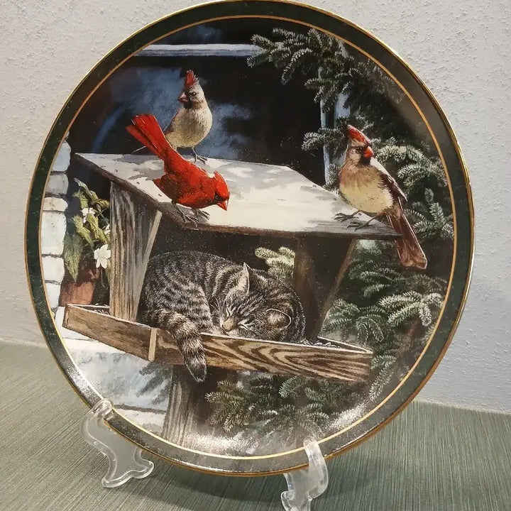[BUNJANG] Wild Wings Gold Plate with Easel / 와일드윙즈 금장플레이트(이젤포함)