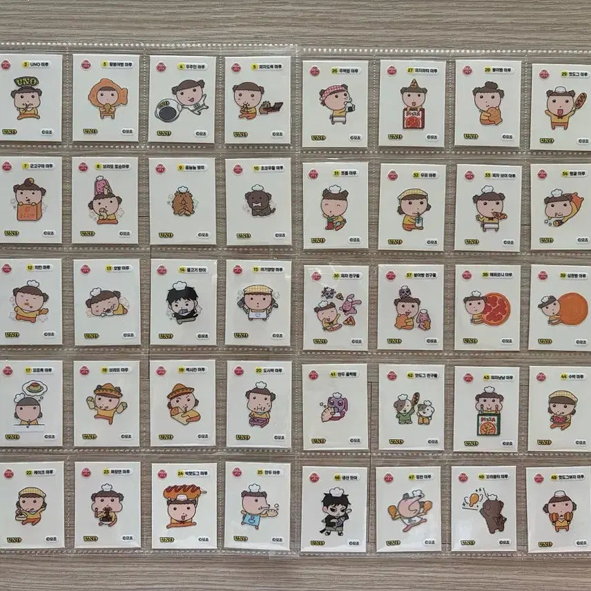 [BUNJANG] Ottogi Maru &amp; Gangzzi Pizza Stickers Set (27 Types) / 오뚜기 마루는강쥐 피자 띠부씰 27종 판매