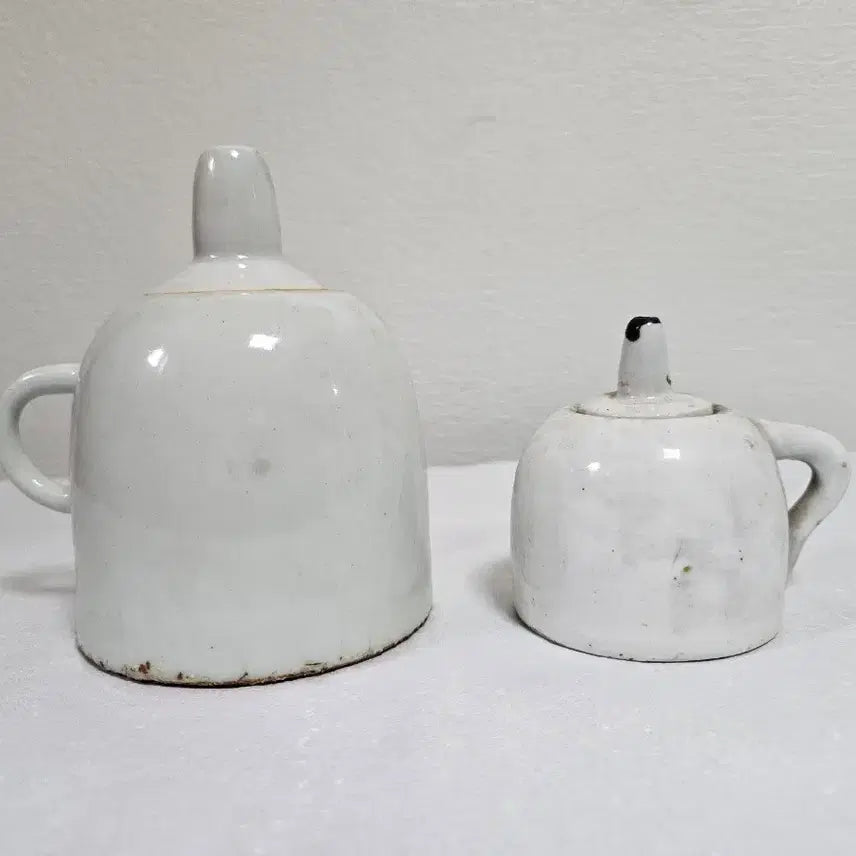 [BUNJANG] Rare Large &amp; Small Joseon Dynasty Celadon Oil Lamp Set / 옛날 도자기 호롱  초대헹 호롱  극희귀 호롱 유등  옛날 조선시대