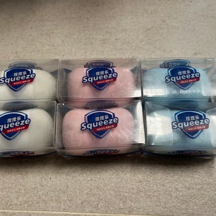 [BUNJANG] Crunchy Squishy Toy (White/Pink/Blue) - New / 비누 크런치 말랑이 Squeeze (화이트/핑크/블루) -새상품