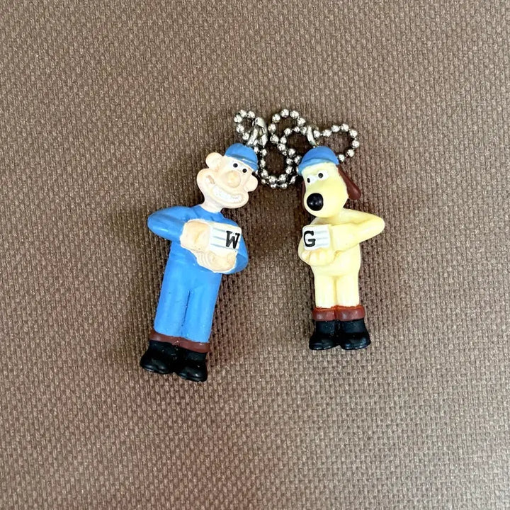 [BUNJANG] Wallace &amp; Gromit Mini Charm - Coffee / 월레스와그로밋 쪼꼬미 미니 키링 - 커피
