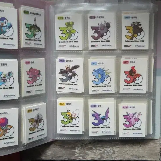 [BUNJANG] Pokemon 30th Anniversary New Logo Stickers (Various) / 시즌5  포켓몬 띠부씰 30주년 뉴로고씰 뮤뮤츠 지라치 디아루가 등