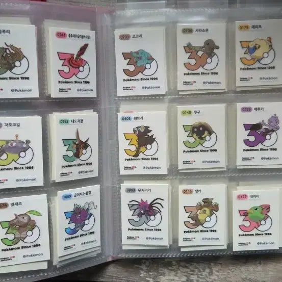 [BUNJANG] Pokemon 30th Anniversary New Logo Stickers (Various) / 시즌5  포켓몬 띠부씰 30주년 뉴로고씰 뮤뮤츠 지라치 디아루가 등