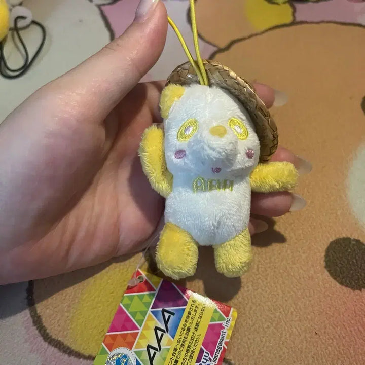 [BUNJANG] AAA Panda Plush Japanese Gacha Strap / AAA 팬더 인형  고전인형 옐로우 택포함 일본 가챠 스트랩