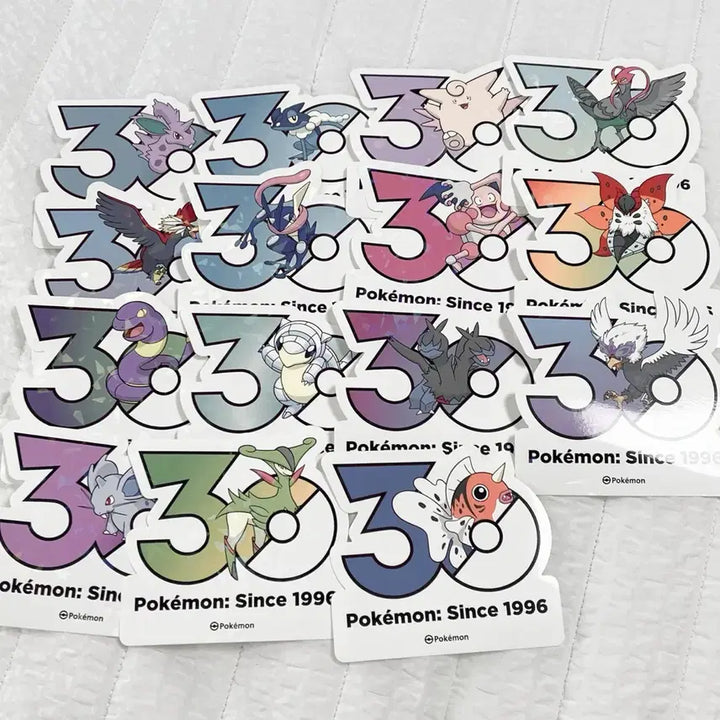 [BUNJANG] Pokemon 30th Anniversary Stickers Greninja, Dhead, Sandshrew / 포켓몬 30주년 스티커 개굴닌자 디헤드 개굴반장 모래두지