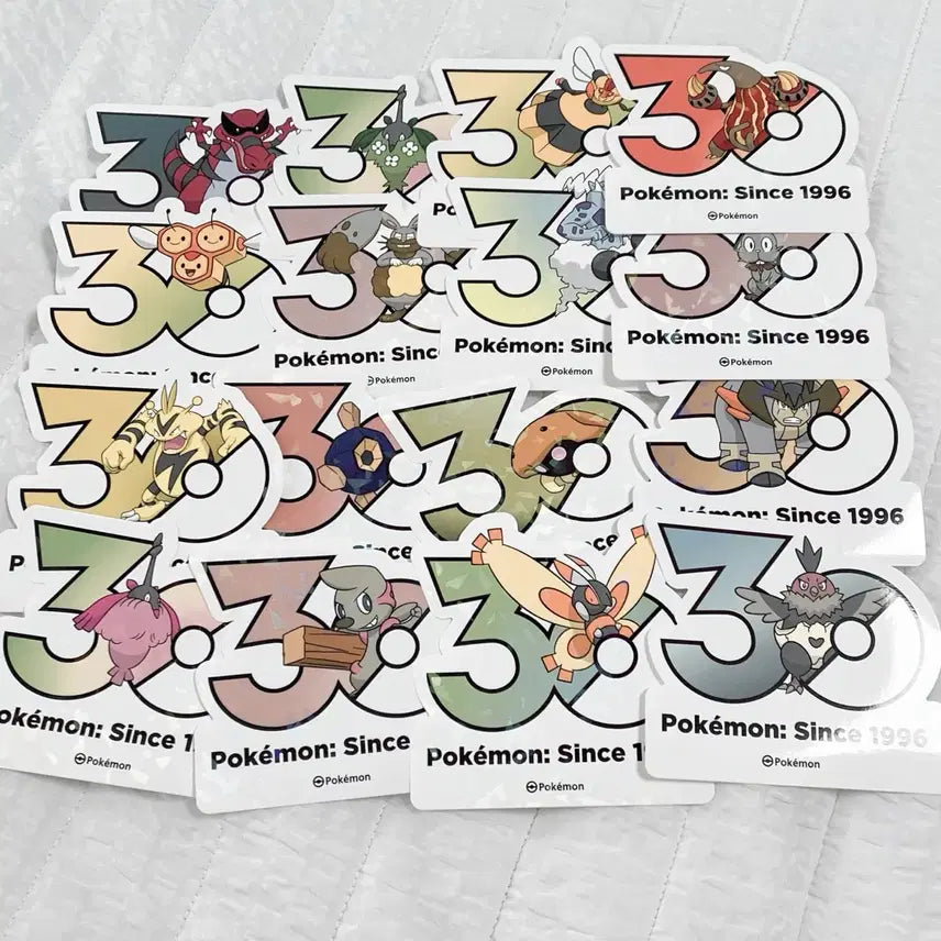 [BUNJANG] Pokemon 30th Anniversary Stickers Greninja, Dhead, Sandshrew / 포켓몬 30주년 스티커 개굴닌자 디헤드 개굴반장 모래두지