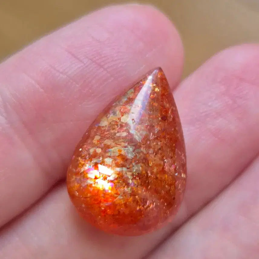 [BUNJANG] Tanzania Arusha Sunstone Cabochon Loose Gemstone / 최고퀄! 탄자니아 아루샤 선스톤 캐보션 원석 광물 썬스톤