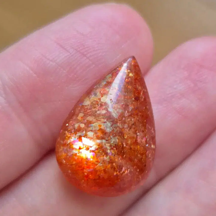 [BUNJANG] Tanzania Arusha Sunstone Cabochon Loose Gemstone / 최고퀄! 탄자니아 아루샤 선스톤 캐보션 원석 광물 썬스톤