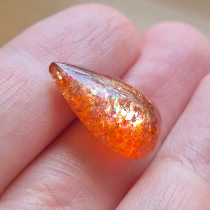 [BUNJANG] Tanzania Arusha Sunstone Cabochon Loose Gemstone / 최고퀄! 탄자니아 아루샤 선스톤 캐보션 원석 광물 썬스톤